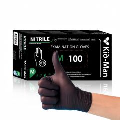 Mustat nitriilikäsineet