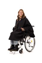 lämmin poncho pyörätuolikäyttäjälle